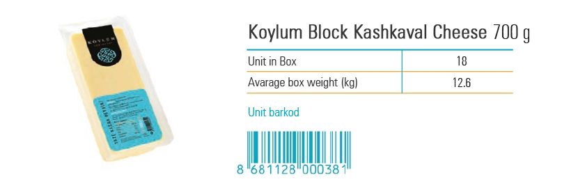 Koylum Block Kashkaval Cheese  700 g