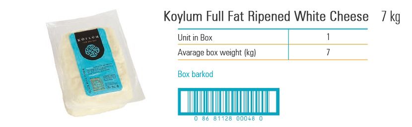 Koylum Full Fat Ripened White cheese  7 kg