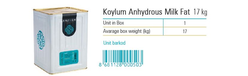 Koylum Anhydrous Milk Fat 17 kg