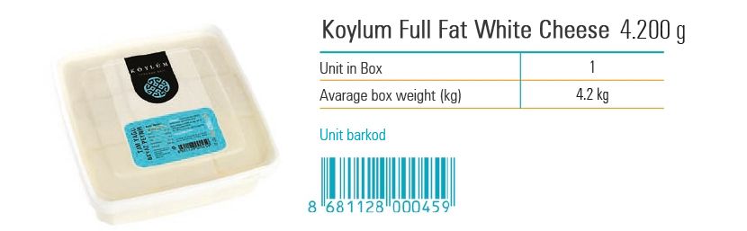 Koylum Full Fat White Cheese  4.200 g