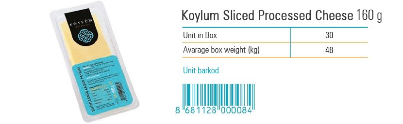 Koylum Sliced Processed Cheese  160 g
