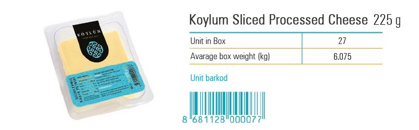 Koylum Sliced Processed Cheese  225 g