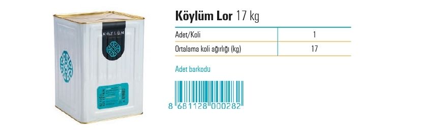 Köylüm Lor 17 kg