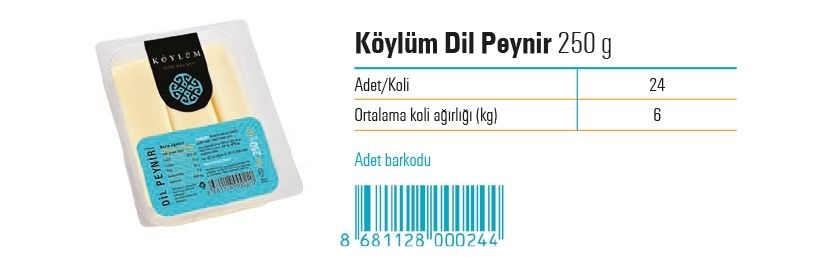 Köylüm Dil Peynir 250 g