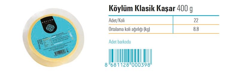 Köylüm Klasik Kaşar 400g